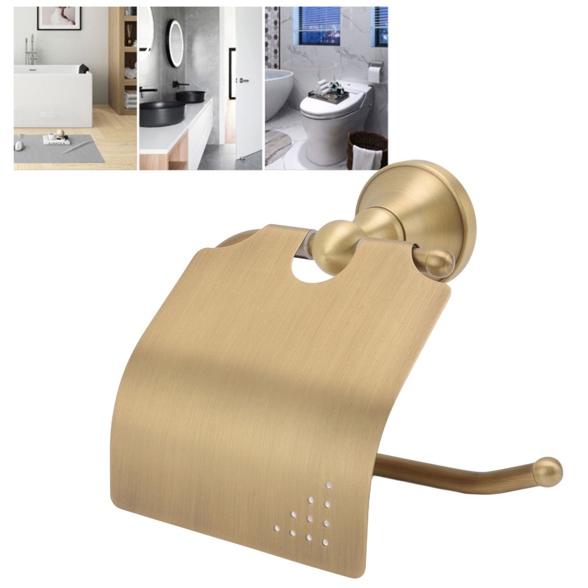 Vintage Toilet Paper Holder Stand Hanger Metal Paper Towel Holders Wall Mounted for Bathroom