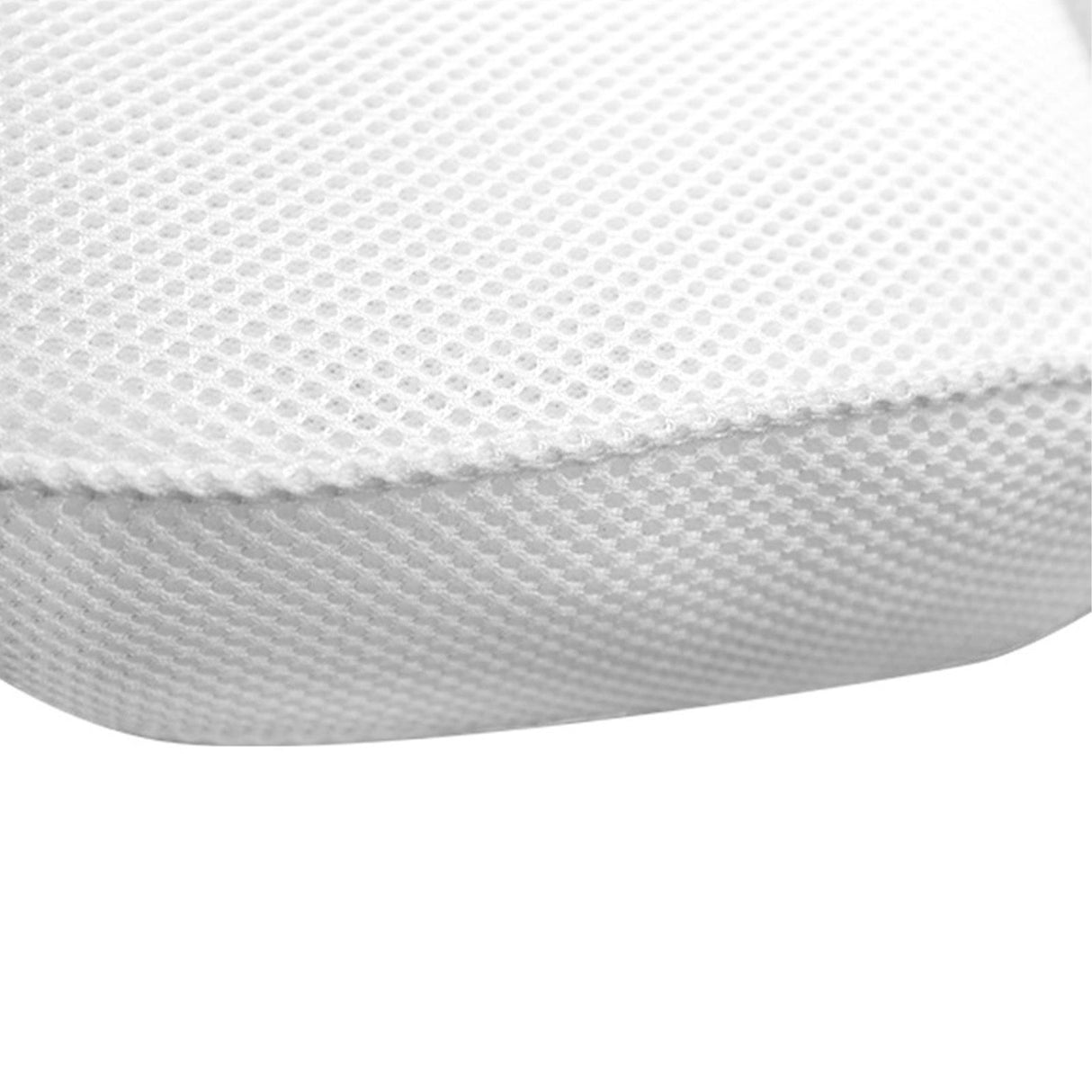 Bath Pillow 3D Mesh Fabric Soft Bathtub Pillow with Suction Cups Spa Bathtub Cushion for Back Neck Support Rest White