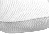 Bath Pillow 3D Mesh Fabric Soft Bathtub Pillow with Suction Cups Spa Bathtub Cushion for Back Neck Support Rest White