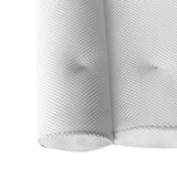 Bath Pillow 3D Mesh Fabric Soft Bathtub Pillow with Suction Cups Spa Bathtub Cushion for Back Neck Support Rest White