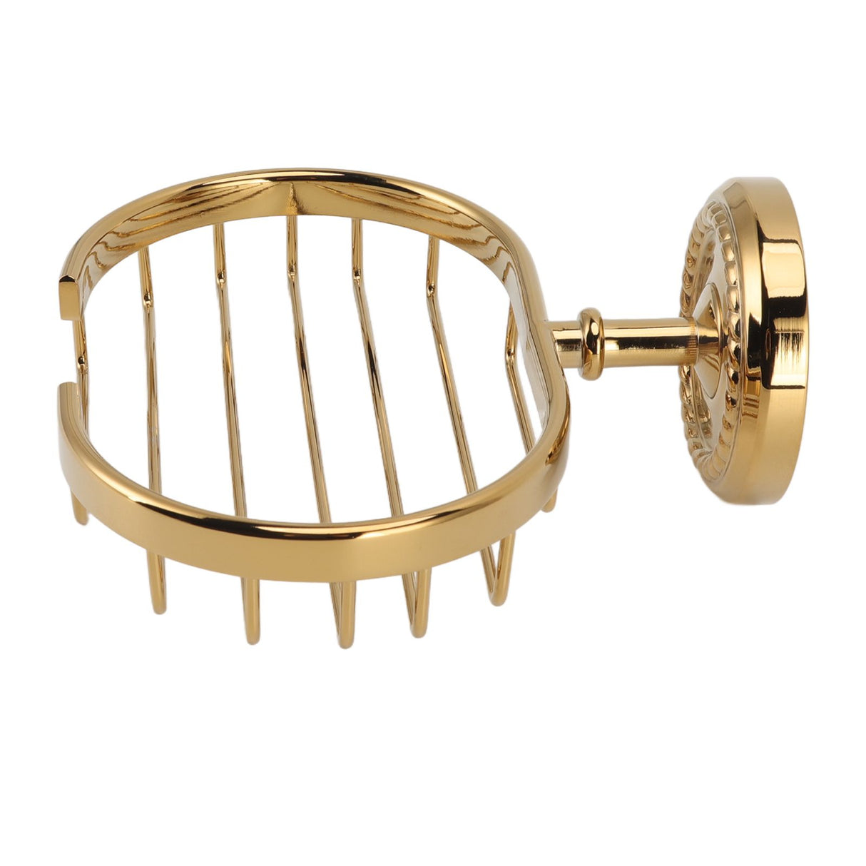 Wall Mounted Metal Soap Holder Antique Bathroom Soap Basket Dish Holder Golden Twist