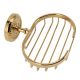 Wall Mounted Metal Soap Holder Antique Bathroom Soap Basket Dish Holder Golden Twist - Close-Up Angle