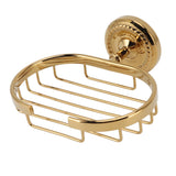 Wall Mounted Metal Soap Holder Antique Bathroom Soap Basket Dish Holder Golden Twist