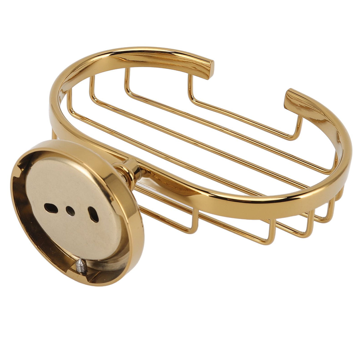 Wall Mounted Metal Soap Holder Antique Bathroom Soap Basket Dish Holder Golden Twist