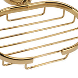 Wall Mounted Metal Soap Holder Antique Bathroom Soap Basket Dish Holder Golden Twist - Extra Image
