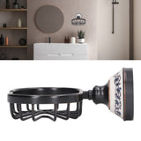 Bathroom Soap Basket Wall Mounted Hollow Design Antique Celadon Decoration Practical Soap Basket Dish Holder - Extra Image