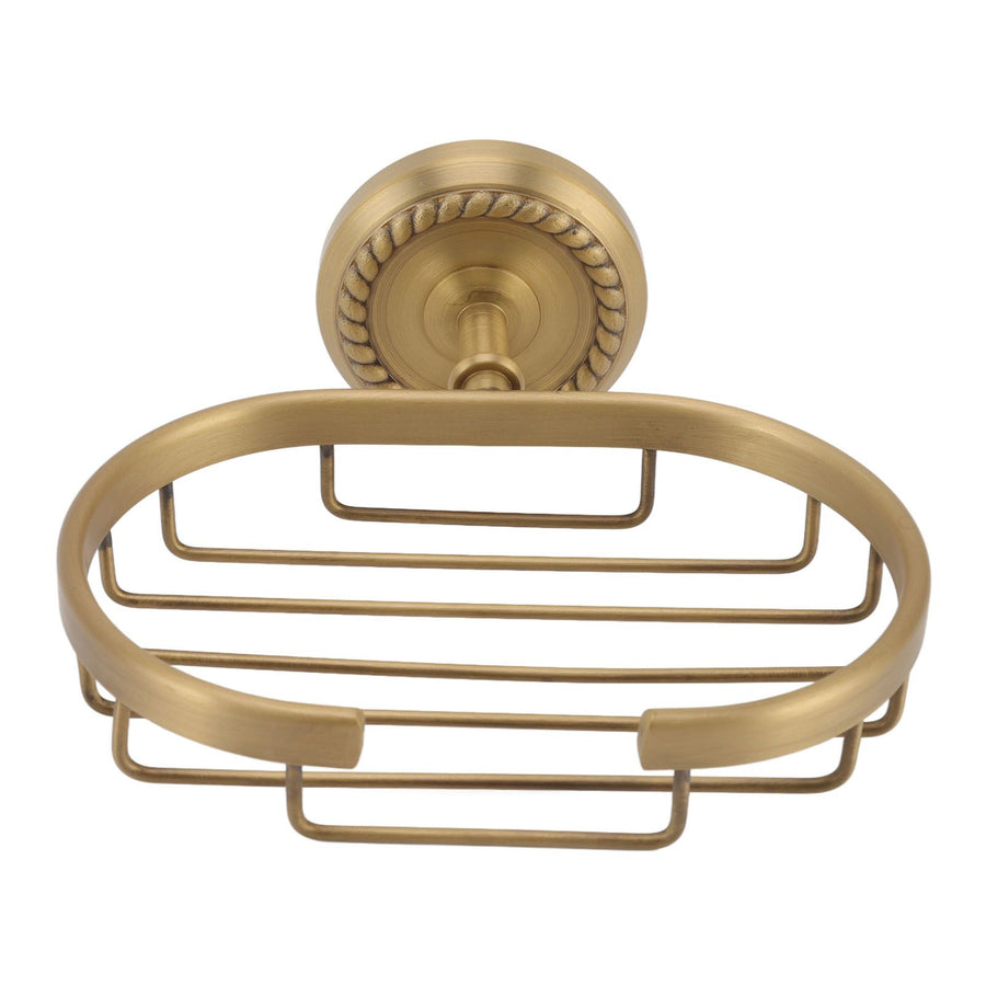 Soap Dish Wall Mounted Twisted Pattern Soap Holder Copper Stainless Steel Antique Soap Rack for Bathroom