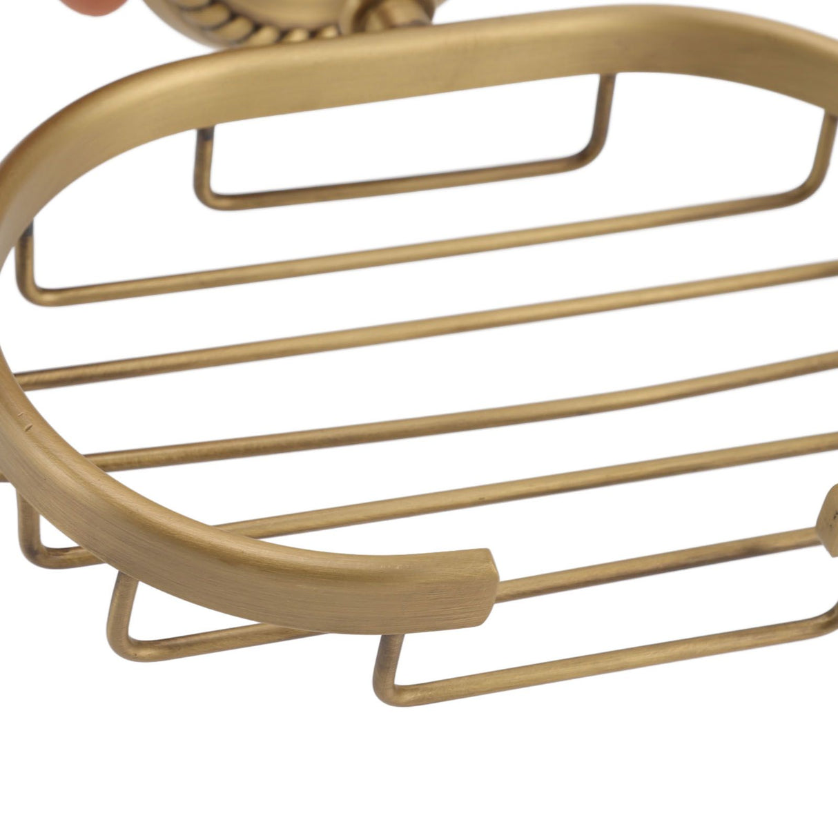 Soap Dish Wall Mounted Twisted Pattern Soap Holder Copper Stainless Steel Antique Soap Rack for Bathroom
