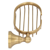 Wall Soap Dish Bottom Hollow Design Retro Style Keeping Tidy Decorative Practical Copper Stainless Steel Soap Holder - 45-Degree Angle