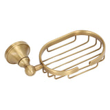 Wall Soap Dish Bottom Hollow Design Retro Style Keeping Tidy Decorative Practical Copper Stainless Steel Soap Holder