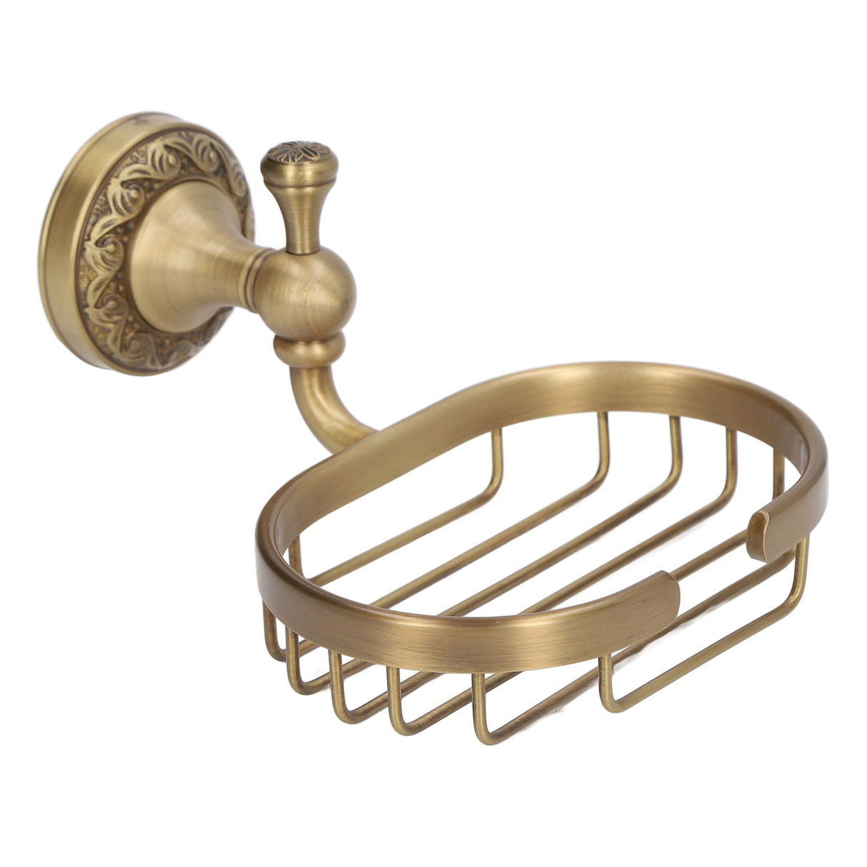 Wall Mounted Bathroom Soap Holder Antique Soap Basket Toilet Soap Tray Rack with Carved Curved