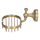 Wall Mounted Bathroom Soap Holder Antique Soap Basket Toilet Soap Tray Rack with Carved Curved - Side View