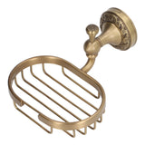 Wall Mounted Bathroom Soap Holder Antique Soap Basket Toilet Soap Tray Rack with Carved Curved