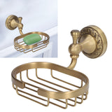 Wall Mounted Bathroom Soap Holder Antique Soap Basket Toilet Soap Tray Rack with Carved Curved