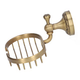 Wall Mounted Bathroom Soap Holder Antique Soap Basket Toilet Soap Tray Rack with Carved Curved