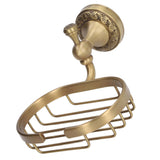 Wall Mounted Bathroom Soap Holder Antique Soap Basket Toilet Soap Tray Rack with Carved Curved
