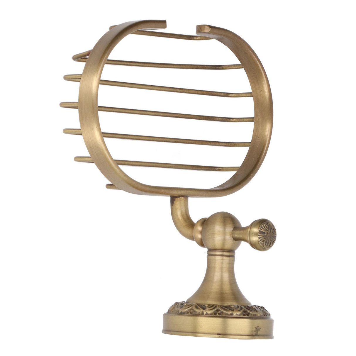 Wall Mounted Bathroom Soap Holder Antique Soap Basket Toilet Soap Tray Rack with Carved Curved