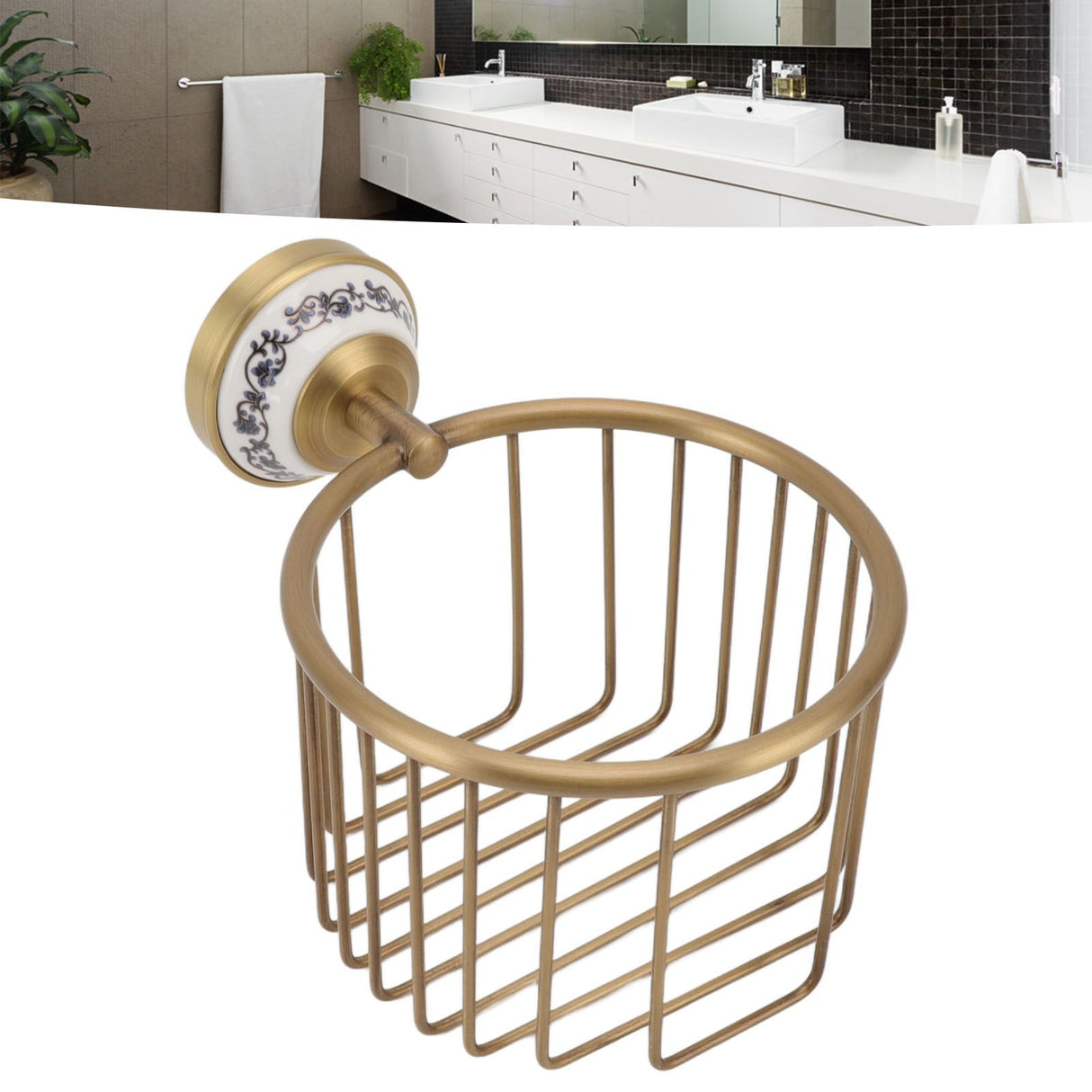 Toilet Paper Basket Strong Load Resistance Simple Beautiful Bathroom Toilet Tissue Holder Basket