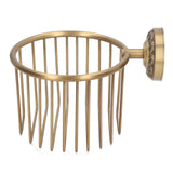 Brass Antique Toilet Roll Holder Punch Free Stable Wall Mount Paper Towel Rack for Bathroom - Front View
