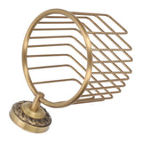 Brass Antique Toilet Roll Holder Punch Free Stable Wall Mount Paper Towel Rack for Bathroom - Extra Image