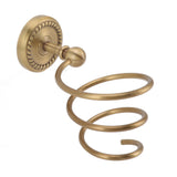 Hair Dryer Holder Antique Brass Hair Care Tools Holder Wall Mount Bronze Finished Spiral Hair Dryer Hanging Rack