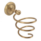 Hair Dryer Holder Antique Brass Hair Care Tools Holder Wall Mount Bronze Finished Spiral Hair Dryer Hanging Rack - Extra Image