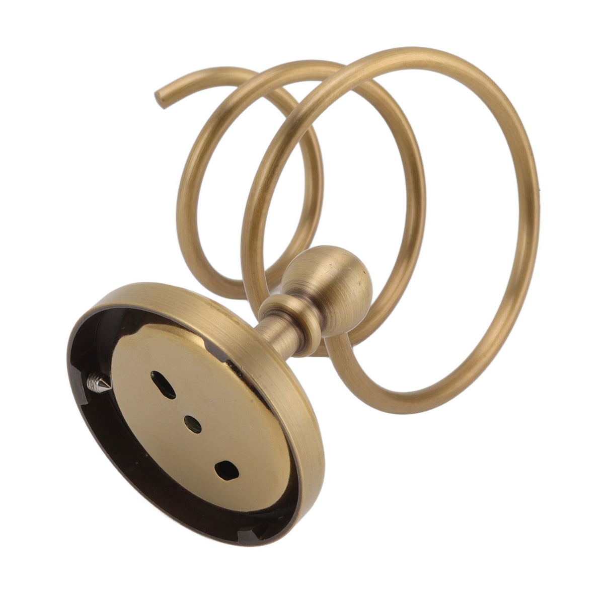 Hair Dryer Holder Antique Brass Hair Care Tools Holder Wall Mount Bronze Finished Spiral Hair Dryer Hanging Rack