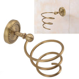 Hair Dryer Holder Antique Brass Hair Care Tools Holder Wall Mount Bronze Finished Spiral Hair Dryer Hanging Rack - Extra Image