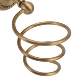 Hair Dryer Holder Antique Brass Hair Care Tools Holder Wall Mount Bronze Finished Spiral Hair Dryer Hanging Rack - Extra Image