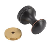 Robe Hook Simple Beautiful Copper Single Wall Hooks Clothes Hook for Bathrooms Barber Stores Black - Front View