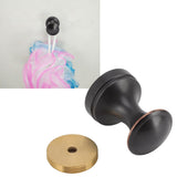 Robe Hook Simple Beautiful Copper Single Wall Hooks Clothes Hook for Bathrooms Barber Stores Black - Extra Image