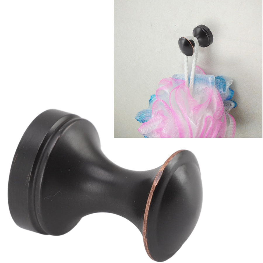 Robe Hook Simple Beautiful Copper Single Wall Hooks Clothes Hook for Bathrooms Barber Stores Black
