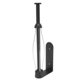 Stainless Steel Damper Paper Holder Kitchen Punch Free Preservative Film Roll Hanger Anti Slip Rustproof Bathroom Tissue Holder Black - Front View