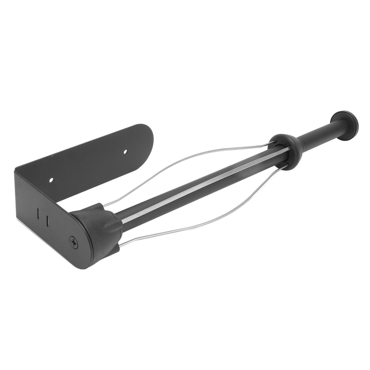 Stainless Steel Damper Paper Holder Kitchen Punch Free Preservative Film Roll Hanger Anti Slip Rustproof Bathroom Tissue Holder Black
