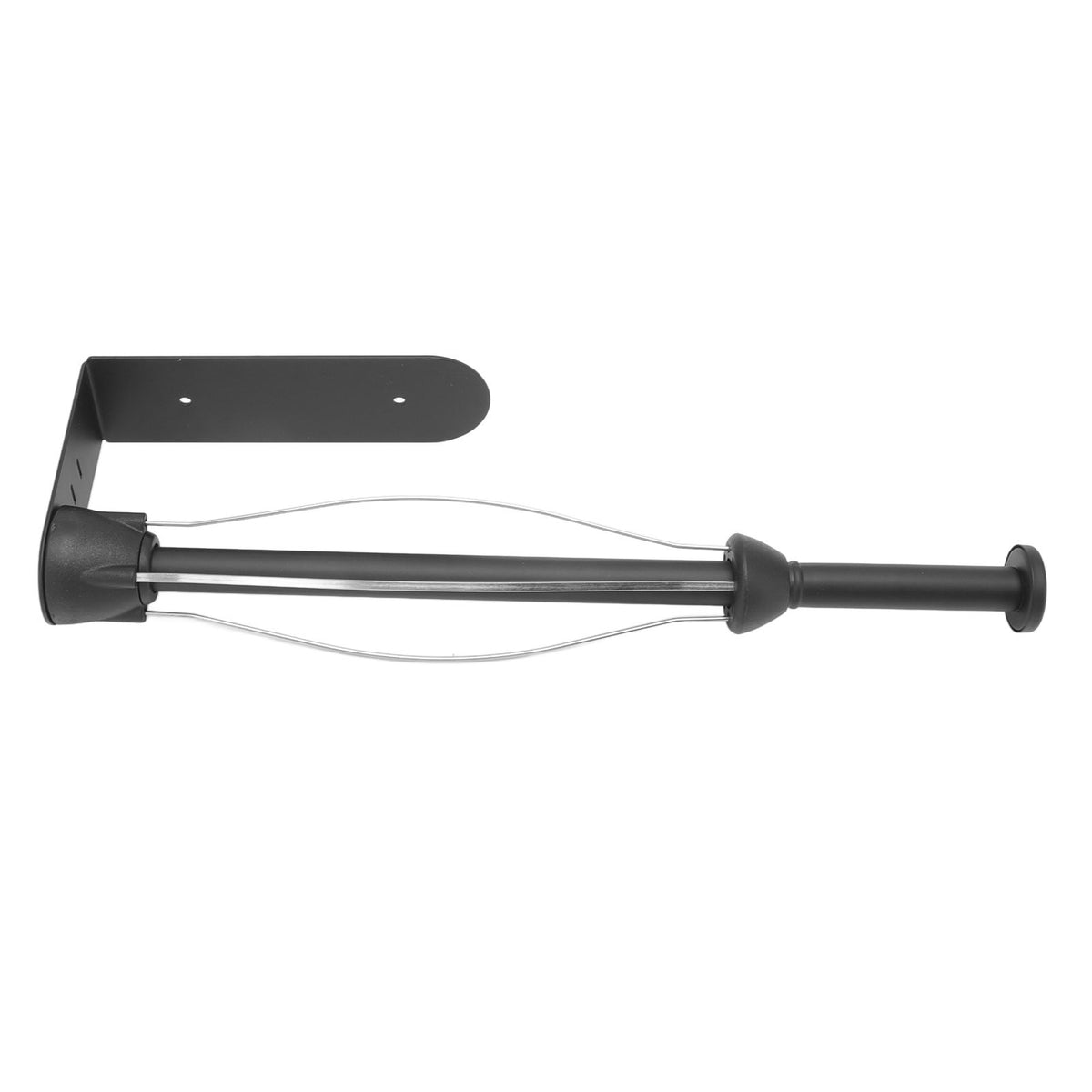 Stainless Steel Damper Paper Holder Kitchen Punch Free Preservative Film Roll Hanger Anti Slip Rustproof Bathroom Tissue Holder Black
