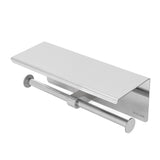 Stainless Steel Toilet Paper Holder with Shelf Self Adhesive Punch Free Toilet Paper Shelf Roll Holder for Bathroom K10 304