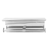 Stainless Steel Toilet Paper Holder with Shelf Self Adhesive Punch Free Toilet Paper Shelf Roll Holder for Bathroom K10 304