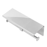 Stainless Steel Toilet Paper Holder with Shelf Self Adhesive Punch Free Toilet Paper Shelf Roll Holder for Bathroom K10 304