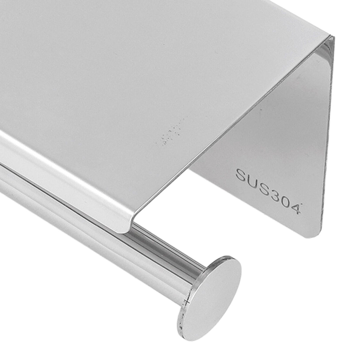 Stainless Steel Toilet Paper Holder with Shelf Self Adhesive Punch Free Toilet Paper Shelf Roll Holder for Bathroom K10 304
