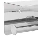 Stainless Steel Toilet Paper Holder with Shelf Self Adhesive Punch Free Toilet Paper Shelf Roll Holder for Bathroom K10 304