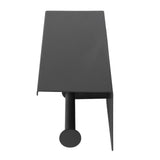 Stainless Steel Toilet Paper Holder with Shelf Self Adhesive Punch Free Toilet Paper Shelf Roll Holder for Bathroom K10 Black - Close-Up Angle
