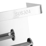 Toilet Paper Holder with Shelf Stainless Steel Minimalist Style Wall Mounted Waterproof Toilet Paper Roll Holder for Bathroom k9 Hem 304