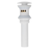 Pop Up Drain Stopper Press Bounce Deodorization Bathroom Sink Drain for Home White With Hole