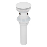 Pop Up Drain Stopper Press Bounce Deodorization Bathroom Sink Drain for Home White With Hole - Front View
