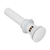 Pop Up Drain Stopper Press Bounce Deodorization Bathroom Sink Drain for Home White With Hole - 45-Degree Angle