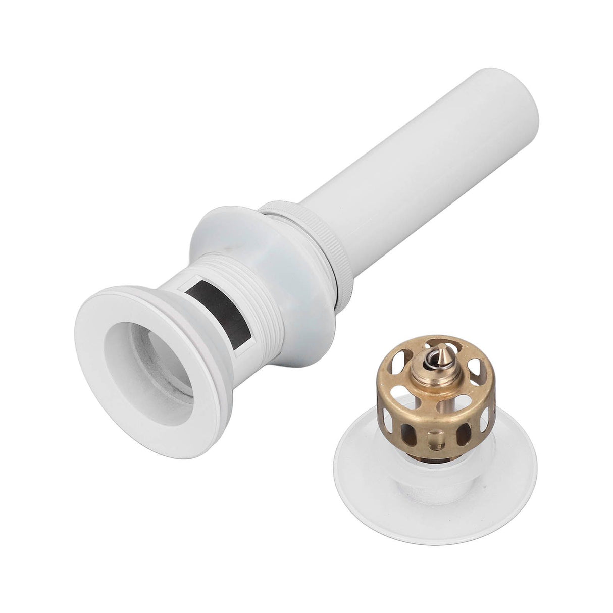 Pop Up Drain Stopper Press Bounce Deodorization Bathroom Sink Drain for Home White With Hole