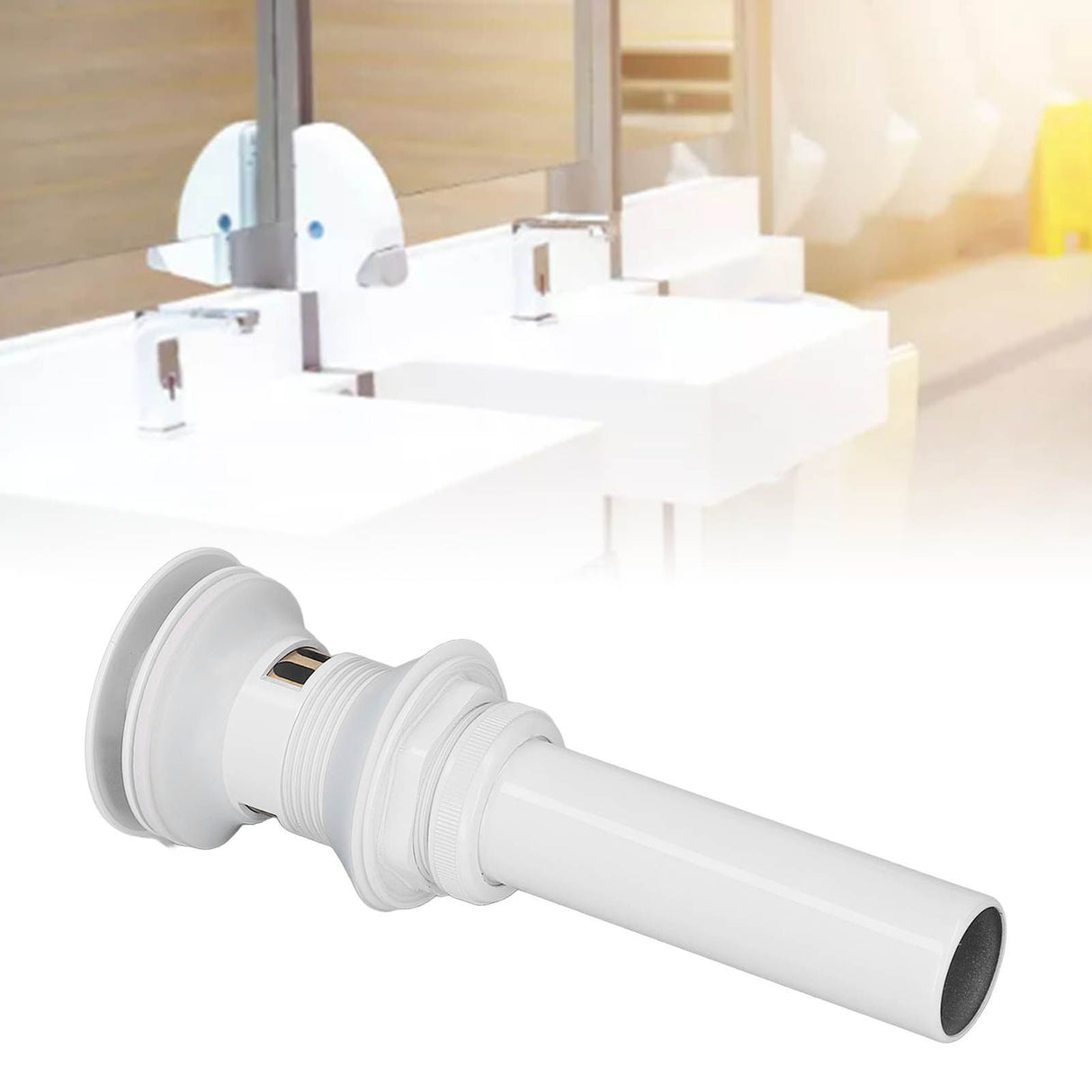 Pop Up Drain Stopper Press Bounce Deodorization Bathroom Sink Drain for Home White With Hole