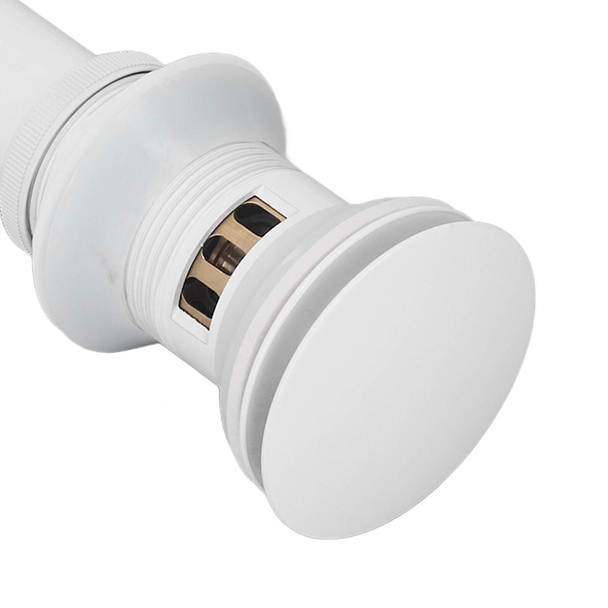 Pop Up Drain Stopper Press Bounce Deodorization Bathroom Sink Drain for Home White With Hole