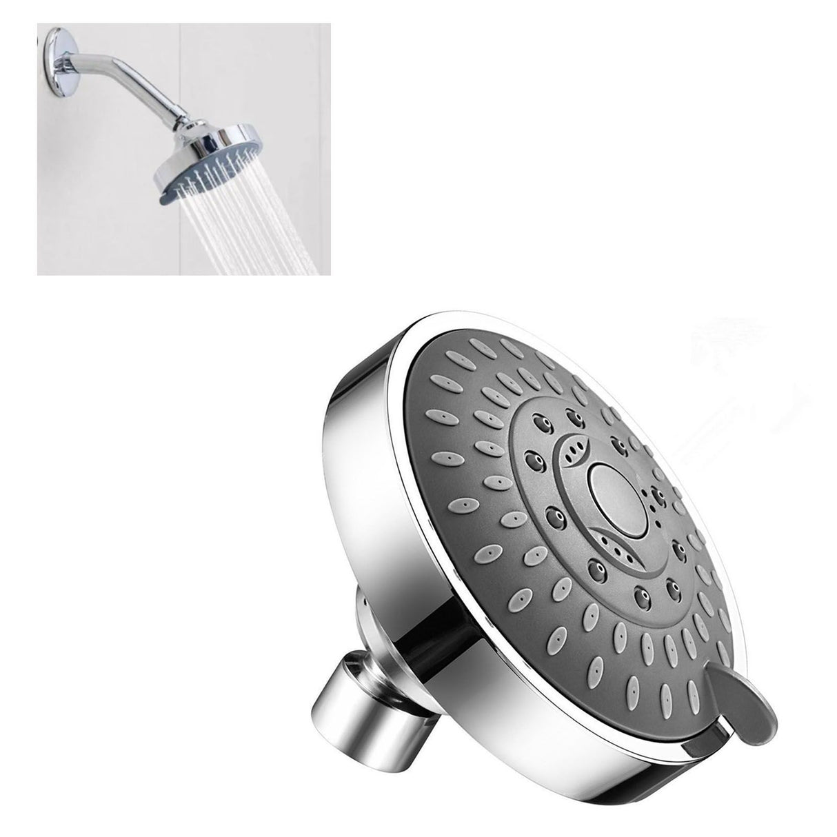 Shower Head 5 Mode Adjustable Stainless Steel G1/2 Bath Nozzle for Bathroom Toilet