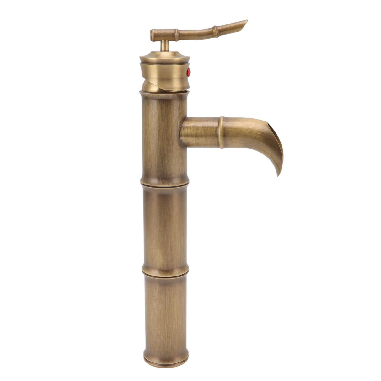 All Copper Antique Faucet 3 Sections Bamboo Joint Single Hole Basin Tap Bevel Mouth Toilet Cold Hot Sink Faucet